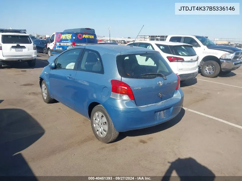 JTDJT4K37B5336146 2011 Toyota Yaris