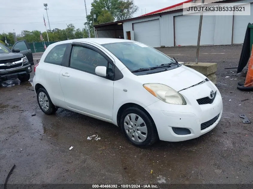 2011 Toyota Yaris VIN: JTDJT4K33B5333521 Lot: 40466392