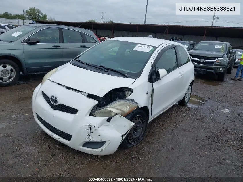 JTDJT4K33B5333521 2011 Toyota Yaris