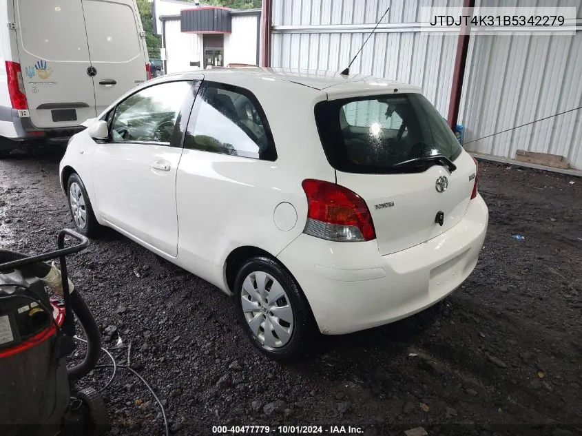 JTDJT4K31B5342279 2011 Toyota Yaris