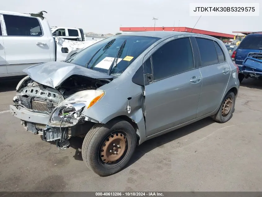 2011 Toyota Yaris VIN: JTDKT4K30B5329575 Lot: 40613286