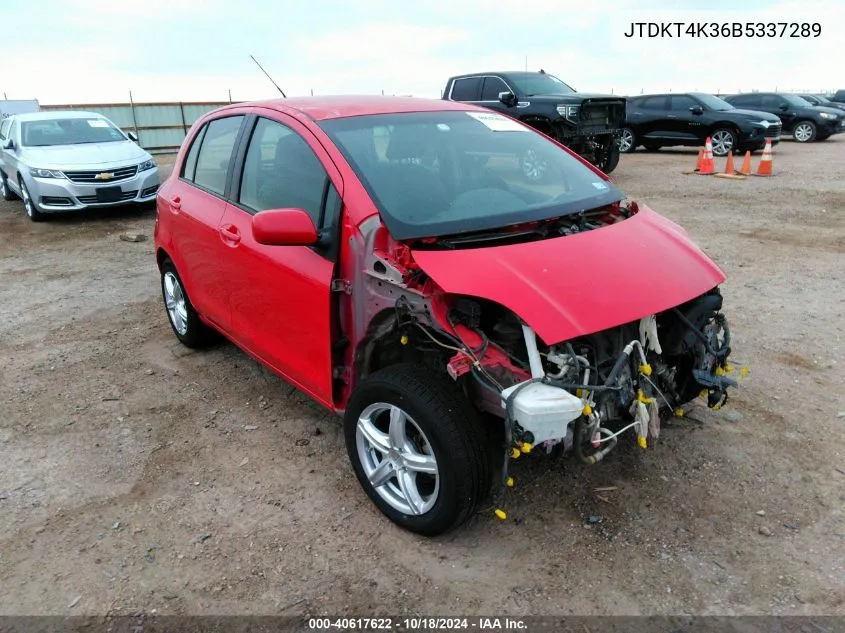 2011 Toyota Yaris Base (A4) VIN: JTDKT4K36B5337289 Lot: 40617622