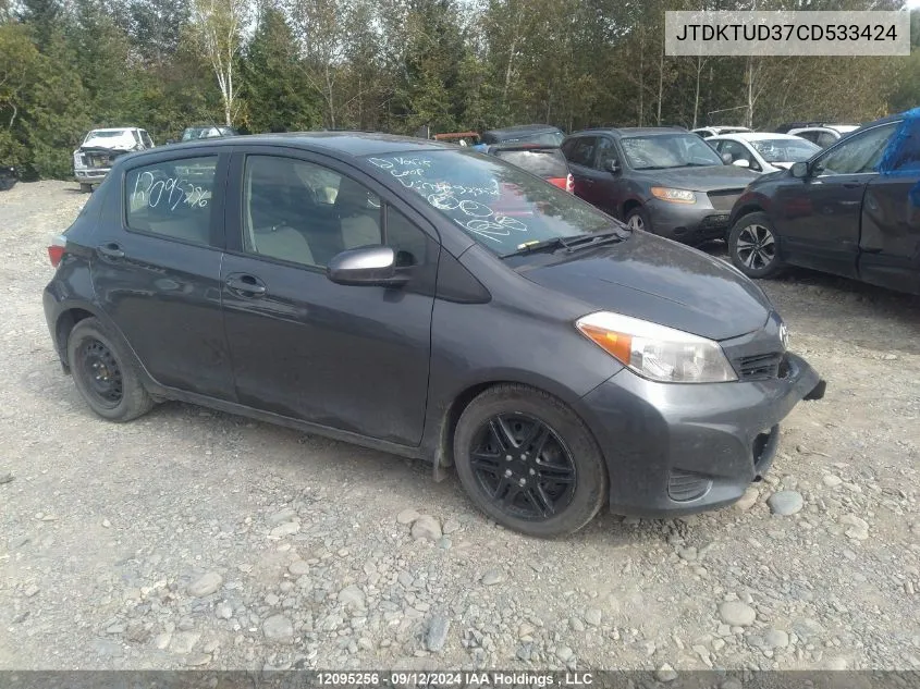 JTDKTUD37CD533424 2012 Toyota Yaris Le