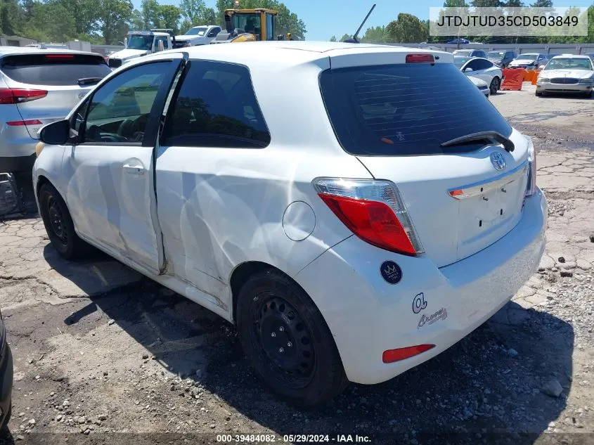 JTDJTUD35CD503849 2012 Toyota Yaris L