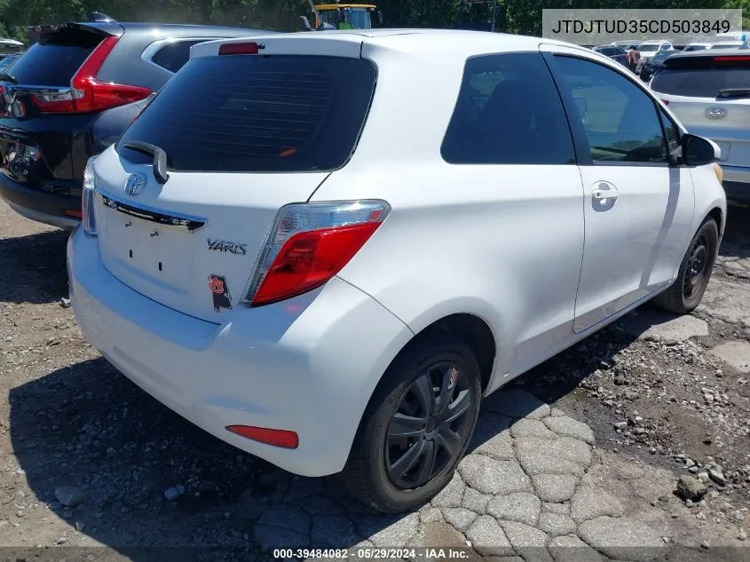 JTDJTUD35CD503849 2012 Toyota Yaris L