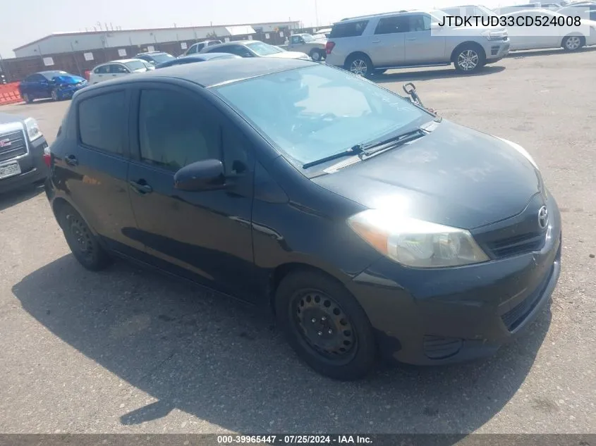 JTDKTUD33CD524008 2012 Toyota Yaris Le