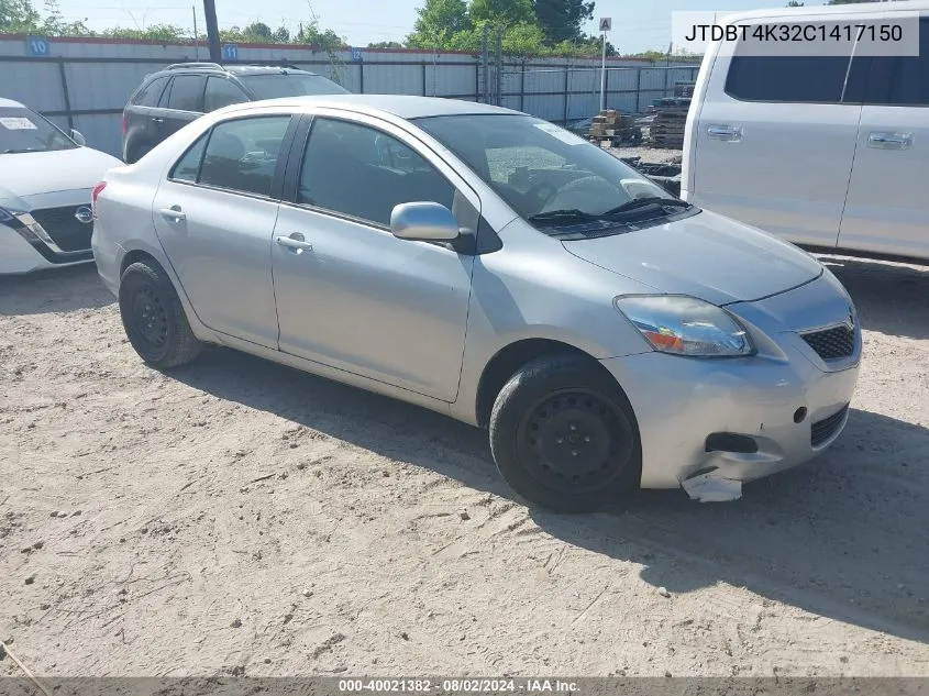 JTDBT4K32C1417150 2012 Toyota Yaris