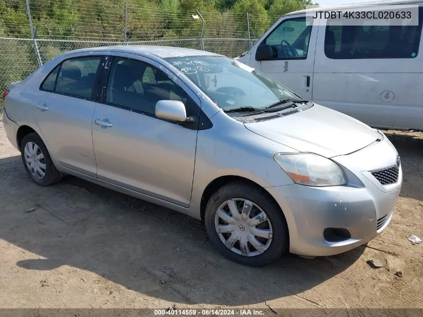 JTDBT4K33CL020633 2012 Toyota Yaris