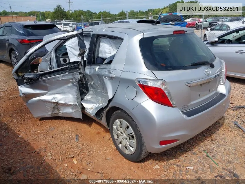 JTDKTUD3XCD532591 2012 Toyota Yaris