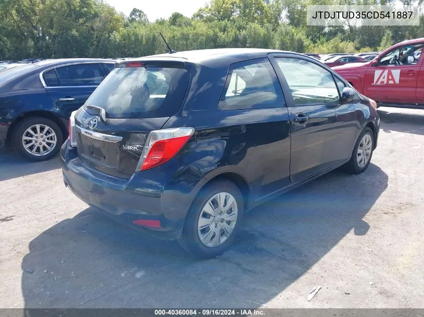 2012 Toyota Yaris L VIN: JTDJTUD35CD541887 Lot: 40360084