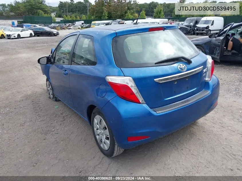 2012 Toyota Yaris VIN: JTDJTUD30CD539495 Lot: 40398625