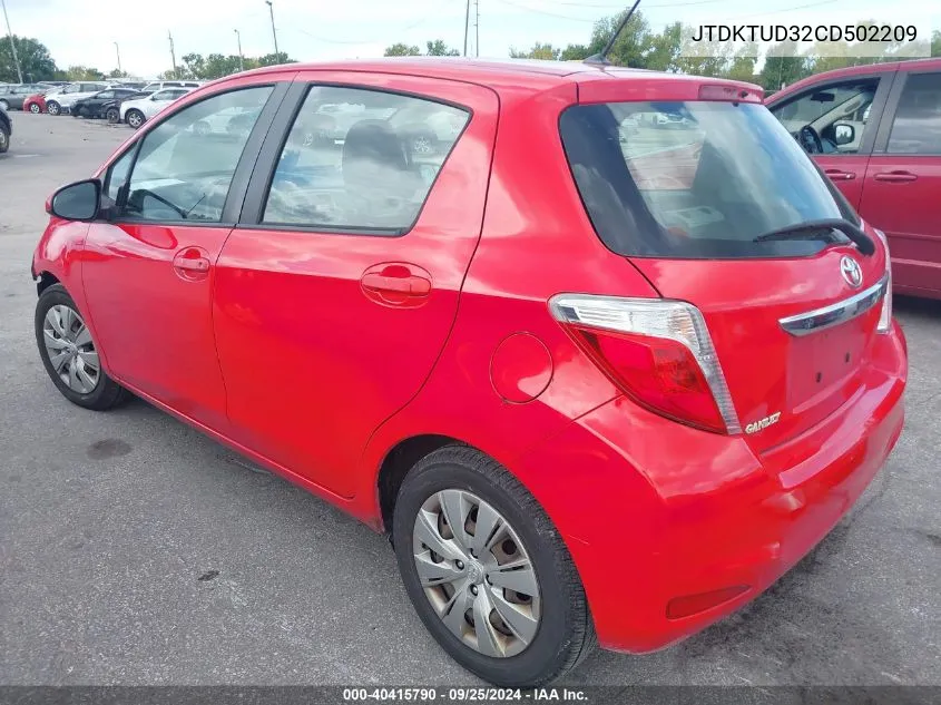 JTDKTUD32CD502209 2012 Toyota Yaris Le