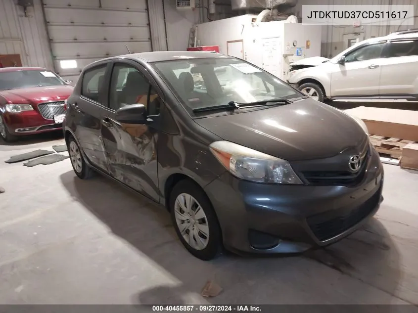 JTDKTUD37CD511617 2012 Toyota Yaris Le