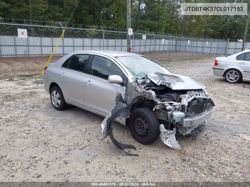 JTDBT4K37CL017153 2012 Toyota Yaris