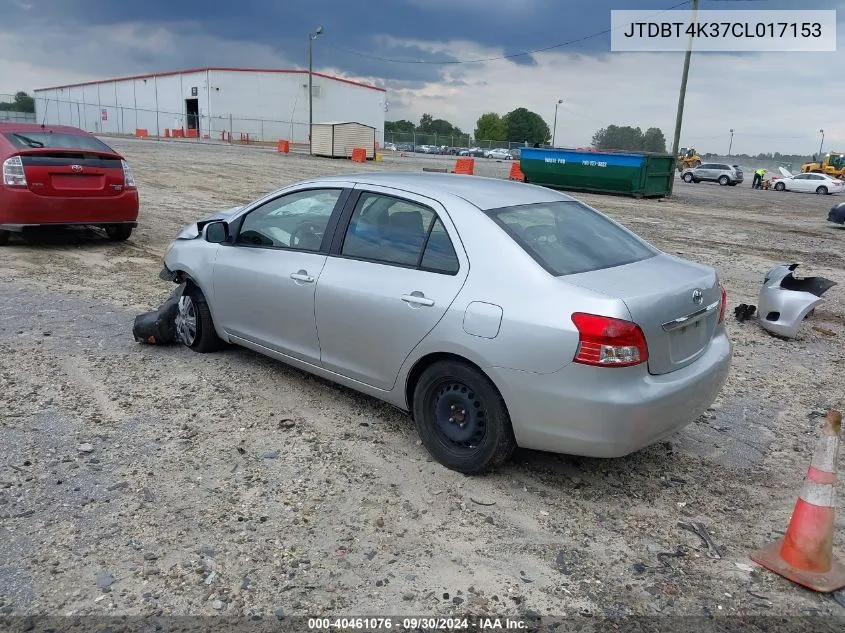 JTDBT4K37CL017153 2012 Toyota Yaris