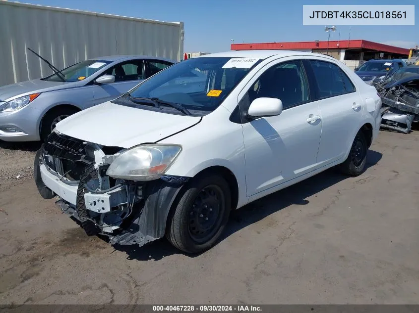 JTDBT4K35CL018561 2012 Toyota Yaris