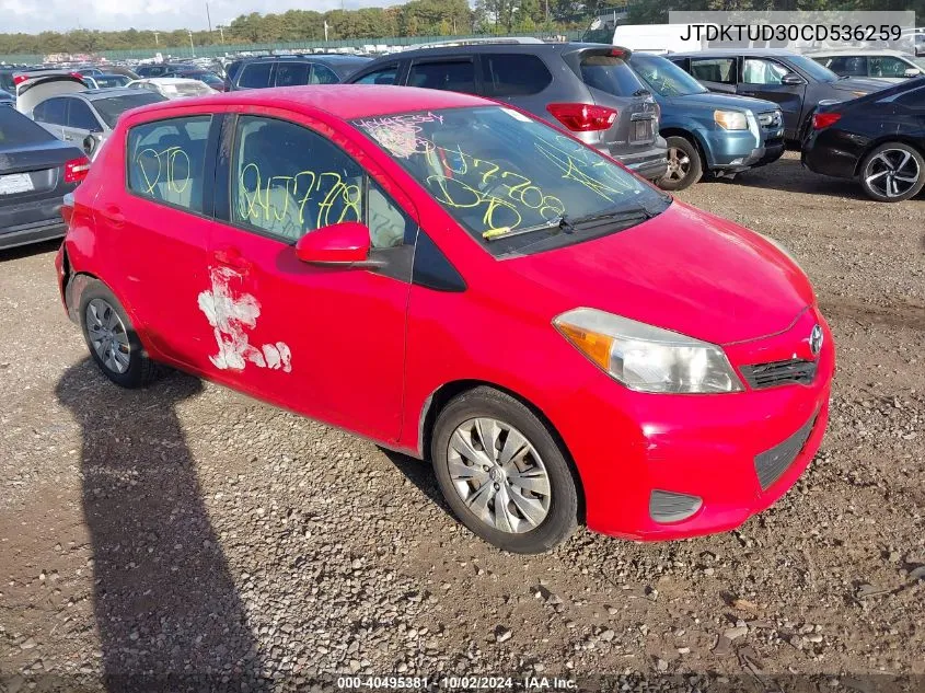 2012 Toyota Yaris L VIN: JTDKTUD30CD536259 Lot: 40495381