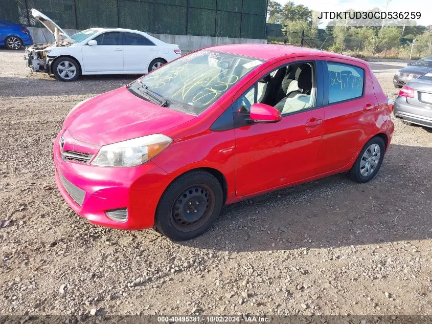 JTDKTUD30CD536259 2012 Toyota Yaris L