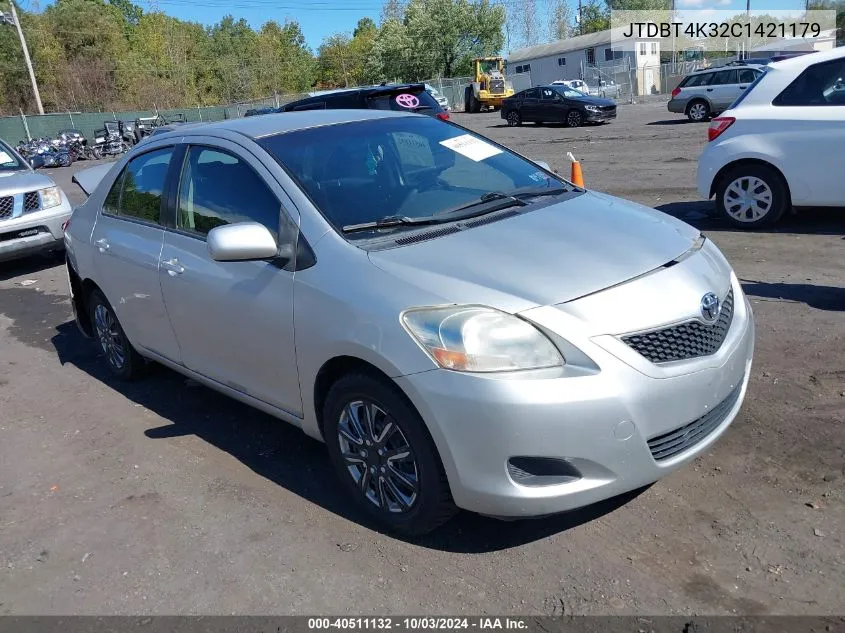 2012 Toyota Yaris VIN: JTDBT4K32C1421179 Lot: 40511132