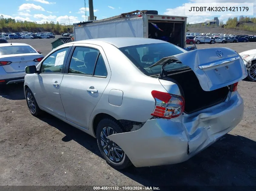 2012 Toyota Yaris VIN: JTDBT4K32C1421179 Lot: 40511132