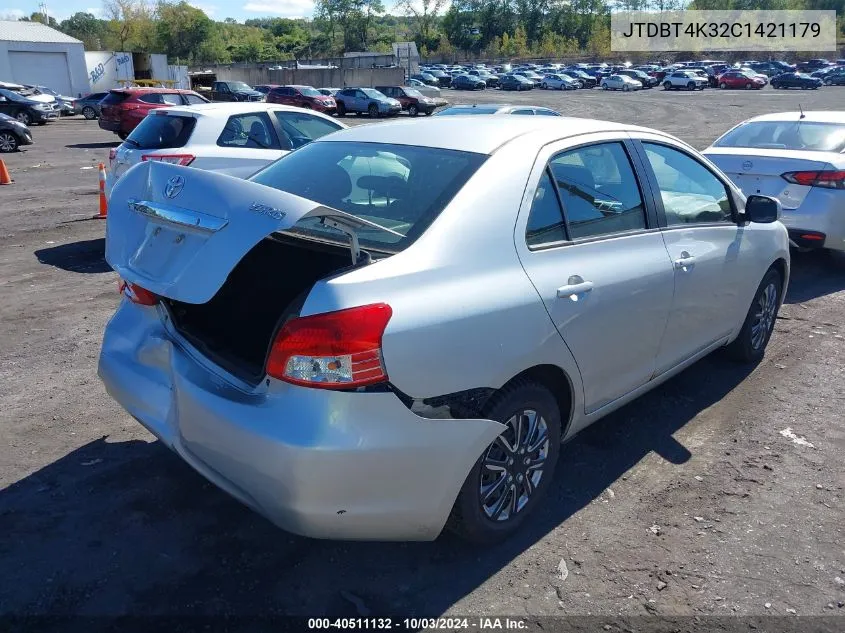 2012 Toyota Yaris VIN: JTDBT4K32C1421179 Lot: 40511132