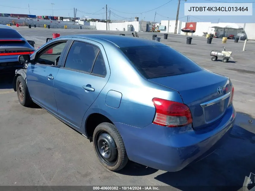 2012 Toyota Yaris VIN: JTDBT4K34CL013464 Lot: 40600382