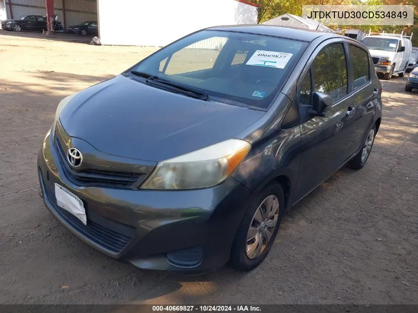 2012 Toyota Yaris L VIN: JTDKTUD30CD534849 Lot: 40669827