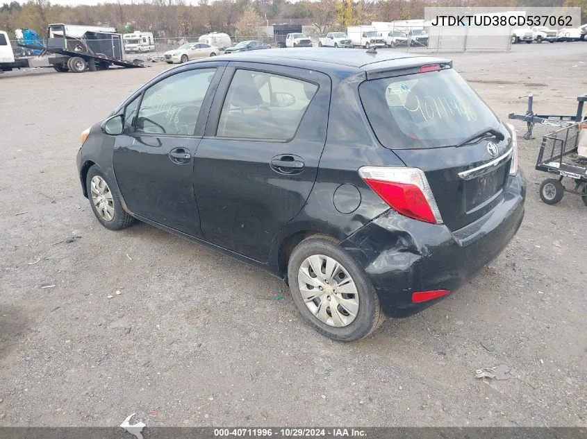 2012 Toyota Yaris Le VIN: JTDKTUD38CD537062 Lot: 40711996