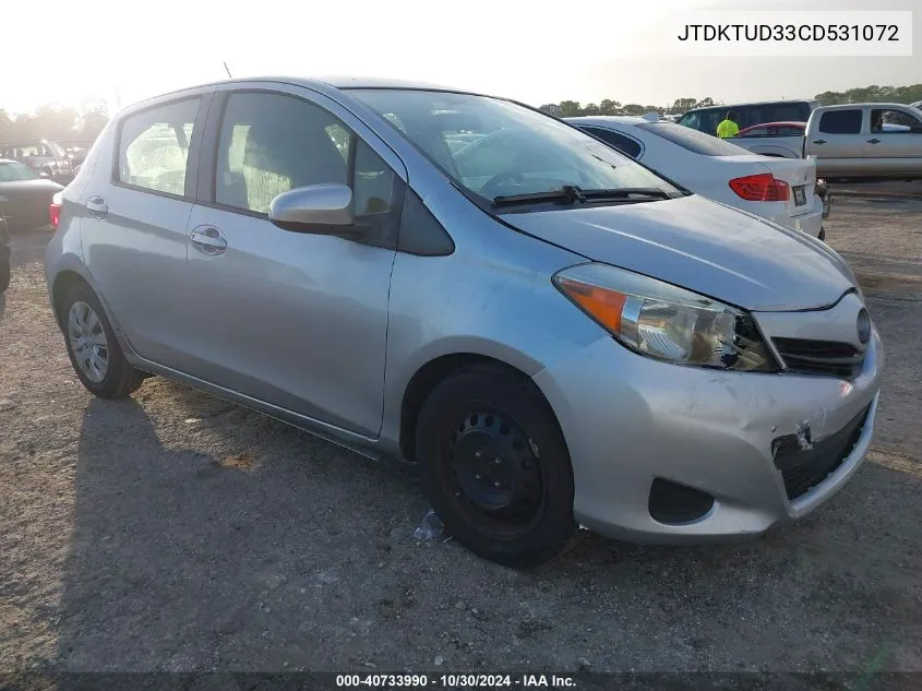 2012 Toyota Yaris L VIN: JTDKTUD33CD531072 Lot: 40733990