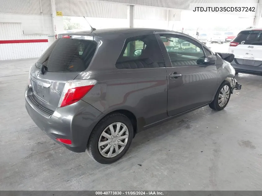 2012 Toyota Yaris Le VIN: JTDJTUD35CD537242 Lot: 40773830