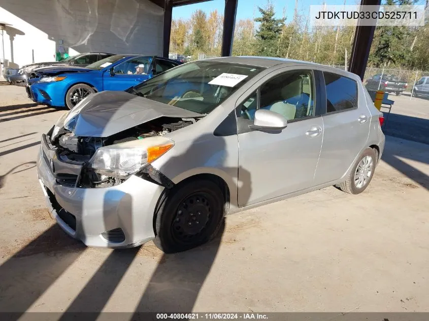 2012 Toyota Yaris Le VIN: JTDKTUD33CD525711 Lot: 40804621