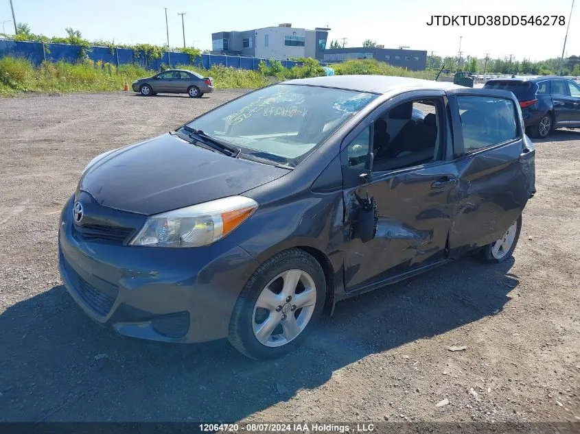 JTDKTUD38DD546278 2013 Toyota Yaris