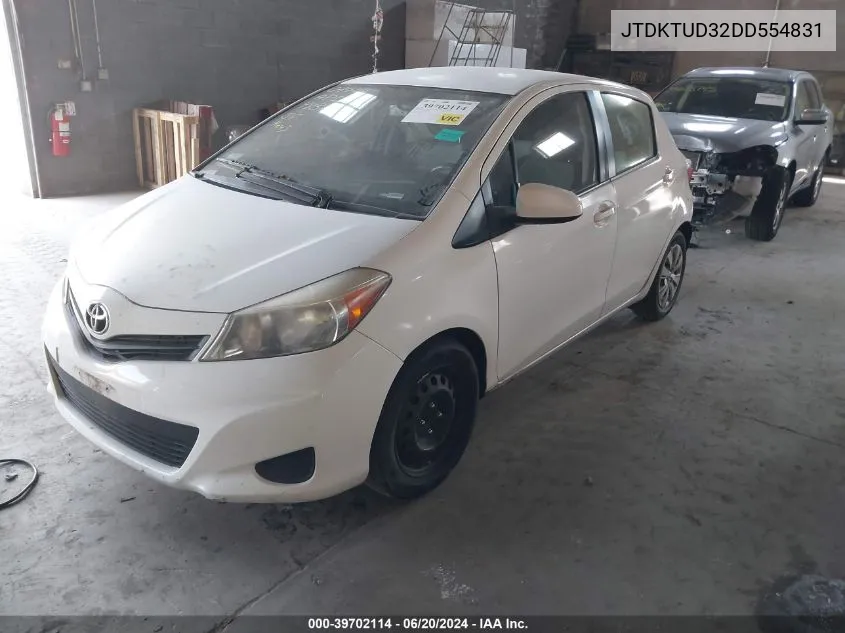 2013 Toyota Yaris Le VIN: JTDKTUD32DD554831 Lot: 39702114