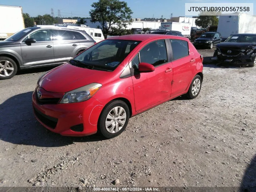 2013 Toyota Yaris Le VIN: JTDKTUD39DD567558 Lot: 40087462