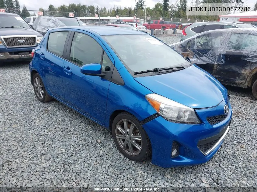 JTDKTUD33DD572786 2013 Toyota Yaris Se