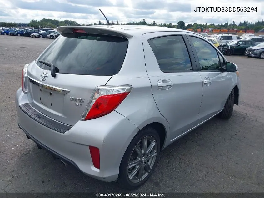 JTDKTUD33DD563294 2013 Toyota Yaris Se