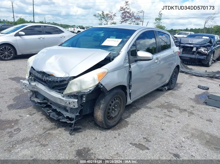 JTDKTUD34DD570173 2013 Toyota Yaris Le