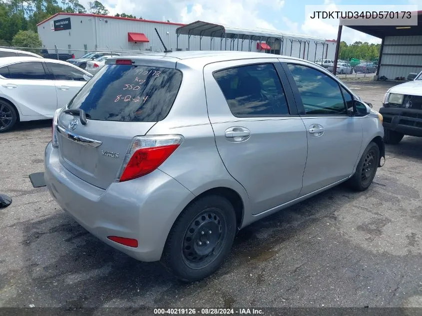 JTDKTUD34DD570173 2013 Toyota Yaris Le