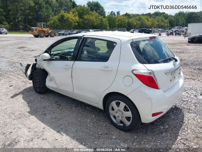 2013 Toyota Yaris Le VIN: JTDKTUD36DD546666 Lot: 40309566