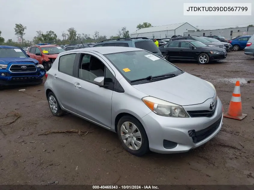 2013 Toyota Yaris Le VIN: JTDKTUD39DD567799 Lot: 40465343