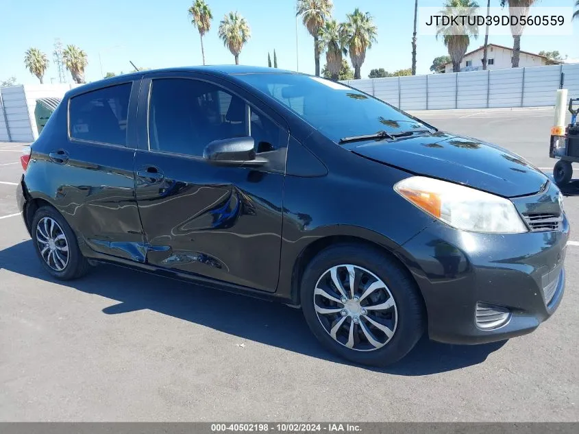 2013 Toyota Yaris Le VIN: JTDKTUD39DD560559 Lot: 40502198