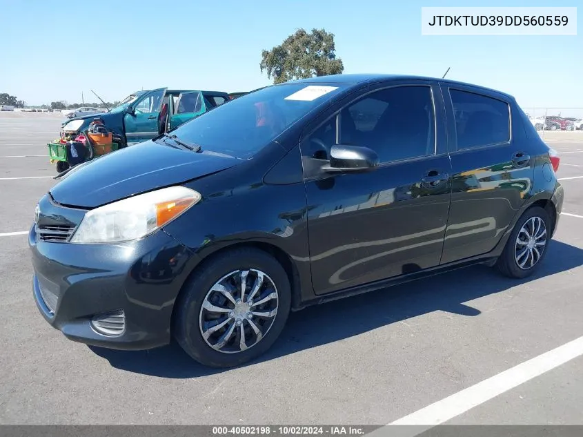 2013 Toyota Yaris Le VIN: JTDKTUD39DD560559 Lot: 40502198