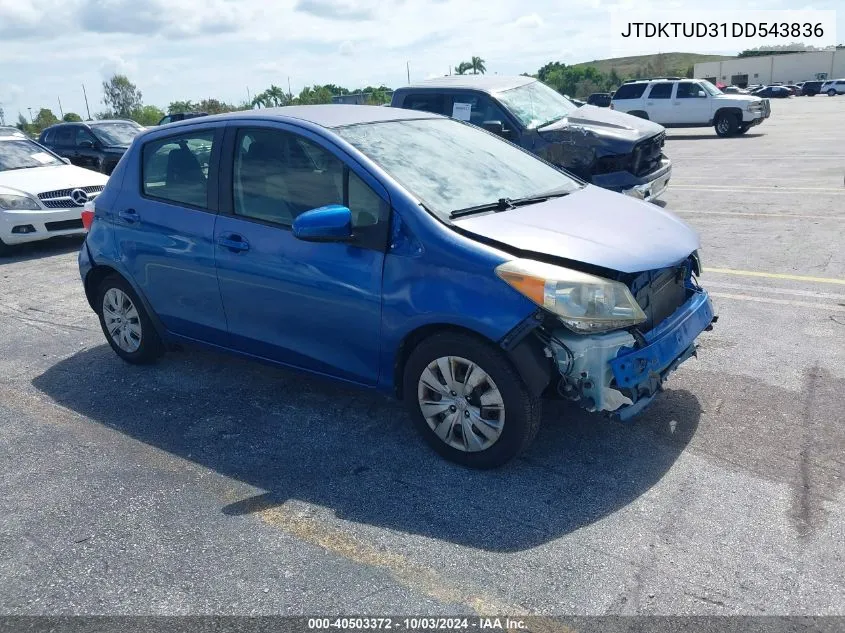 2013 Toyota Yaris Le VIN: JTDKTUD31DD543836 Lot: 40503372