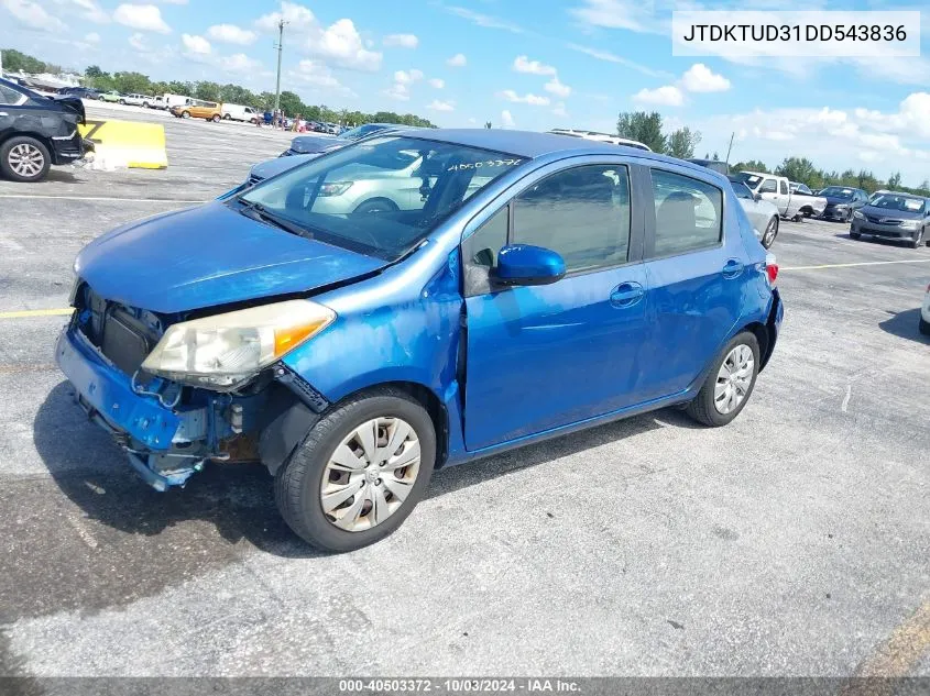 2013 Toyota Yaris Le VIN: JTDKTUD31DD543836 Lot: 40503372