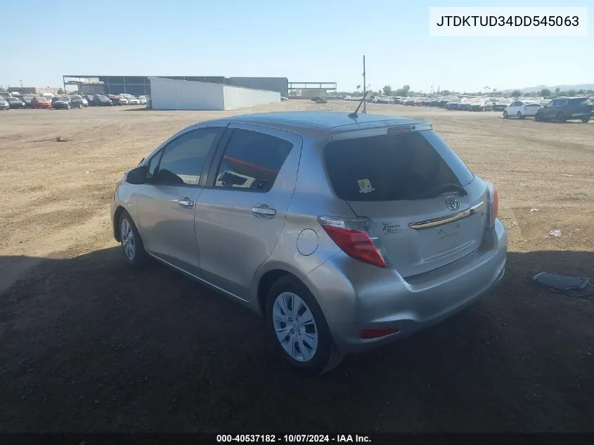 2013 Toyota Yaris Le VIN: JTDKTUD34DD545063 Lot: 40537182