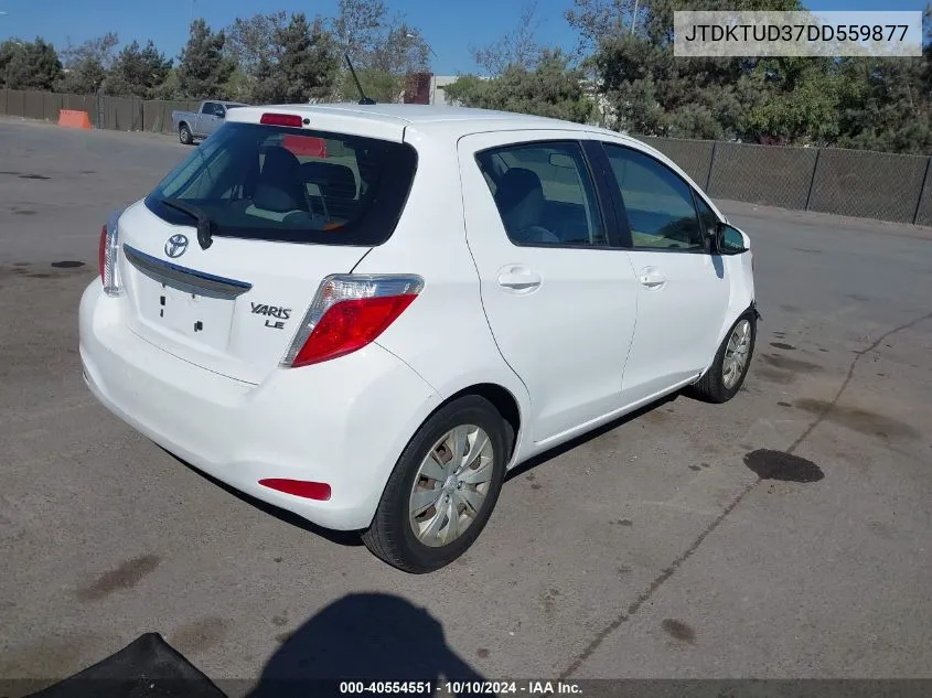 2013 Toyota Yaris Le VIN: JTDKTUD37DD559877 Lot: 40554551