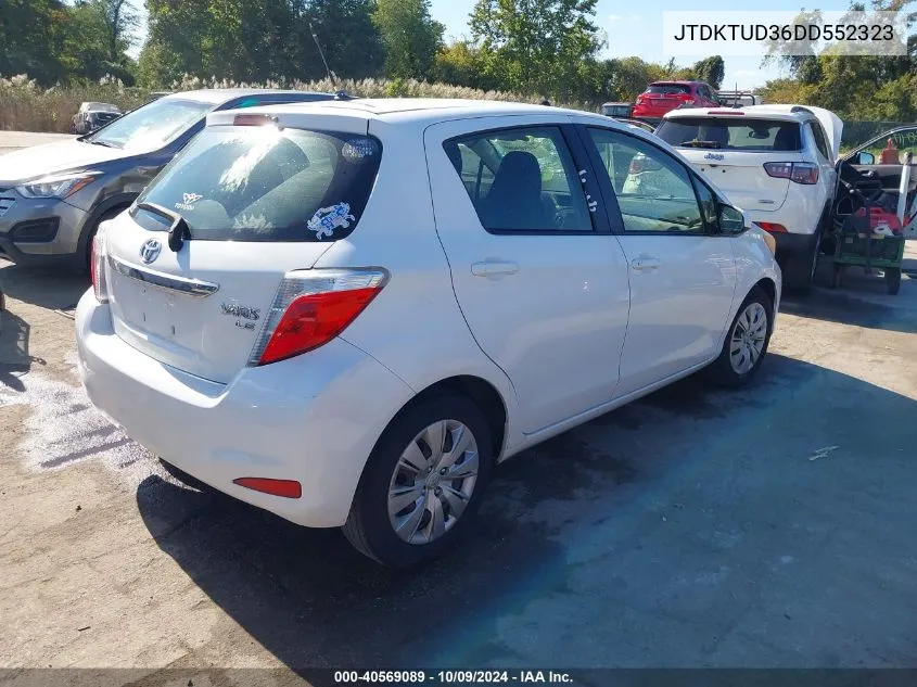 2013 Toyota Yaris Le VIN: JTDKTUD36DD552323 Lot: 40569089