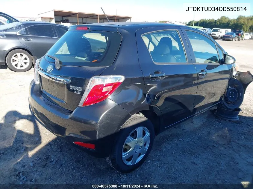 2013 Toyota Yaris Le VIN: JTDKTUD34DD550814 Lot: 40575308