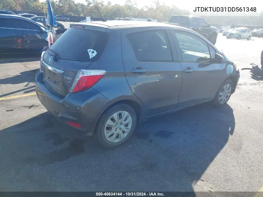 2013 Toyota Yaris Le VIN: JTDKTUD31DD561348 Lot: 40634144