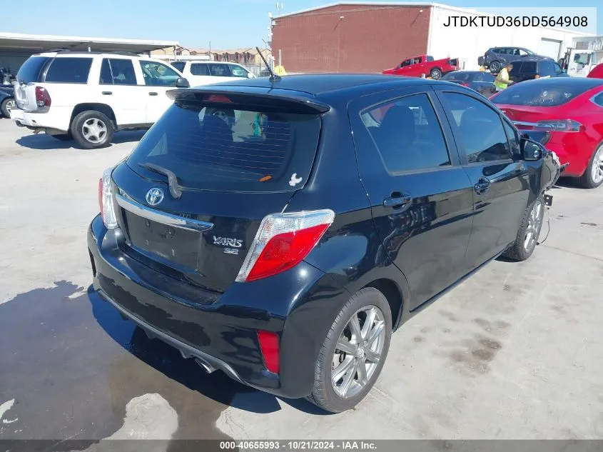 2013 Toyota Yaris Se VIN: JTDKTUD36DD564908 Lot: 40655993